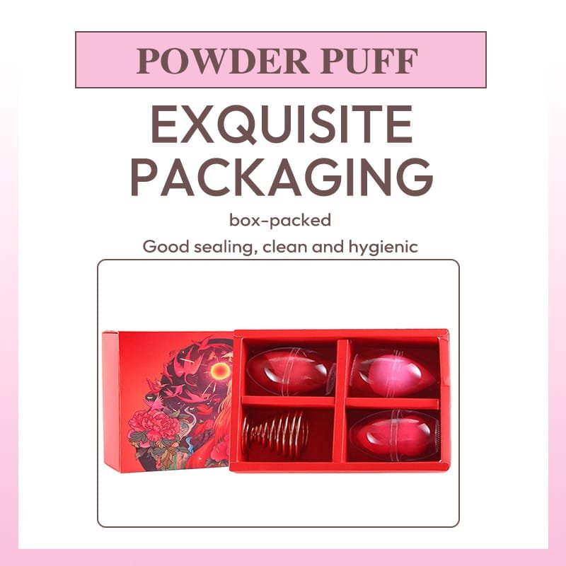 The gift Box Makeup egg set comes with a small metal shelf