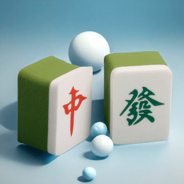 The new mahjong style small powder puff gets bigger when it meets water