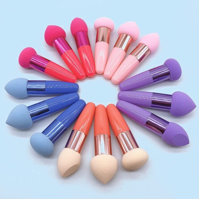 Three makeup sponge air cushion puff with handle