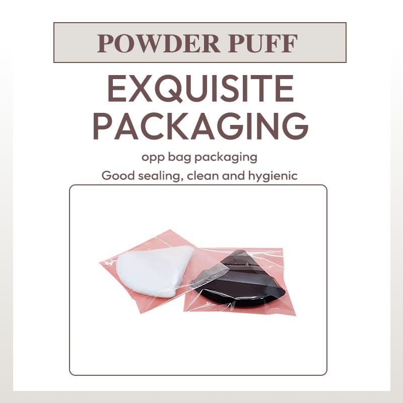 Triangle flocking air cushion powder puff