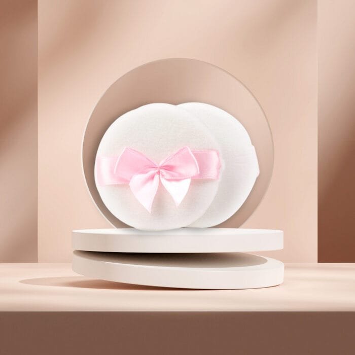 Bow-tied fluffy Loose Powder Puff